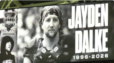 Jayden Dalke death obituary Saskatchewan, Roughriders captain dies in car accident at 30